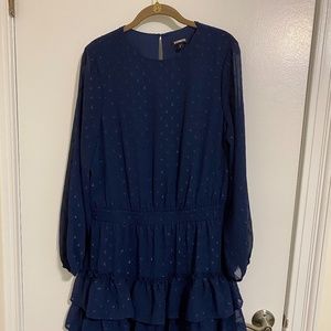 Express blue midi dress